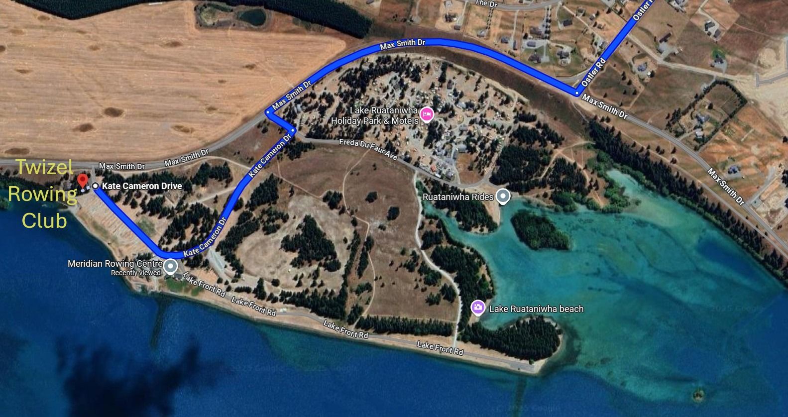 Twizel Rowing Club Location